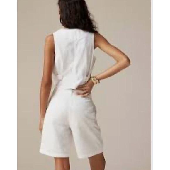 J. Crew Pleated button-front short in chino White Size 4 - Picture 2 of 6
